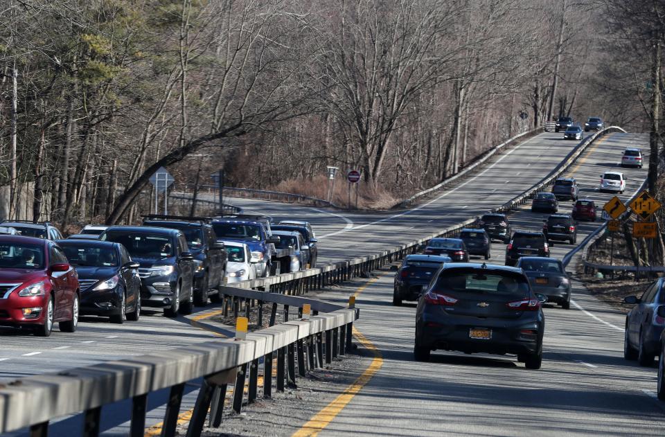 Traffic looking south on Route 9A in Briarcliff in this file photo.