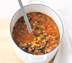 <p>Use kale, leeks, and sweet potatoes in this warming one-pot meal.<br> <br><strong>Get the recipe:</strong> <a rel="nofollow noopener" href="http://www.realsimple.com/food-recipes/browse-all-recipes/winter-lentil-soup-10000001151425/index.html" target="_blank" data-ylk="slk:Winter Lentil Soup;elm:context_link;itc:0;sec:content-canvas" class="link ">Winter Lentil Soup</a></p>