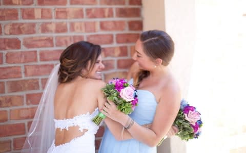 McKenna Grant on bridesmaid duty for one of her best friends 