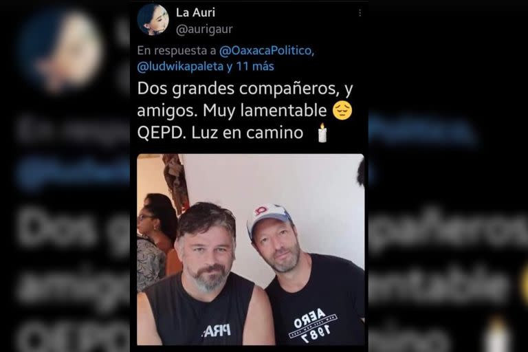 Luis Manuel Gutiérrez y Marco Antonio Curiel Pérez son despedidos en redes sociales (Captura Twitter @aurigaur)