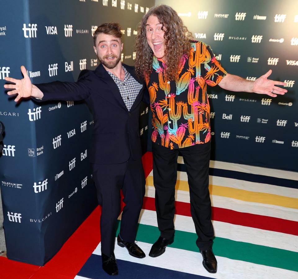 Daniel Radcliffe and "Weird Al" Yankovic attend the "Weird: The Al Yankovic Story" Premiere during the 2022 Toronto International Film Festival