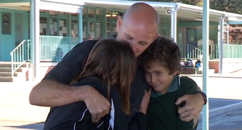 NSW brother and sister Emma and Josh Taylor have saved their father Colin’s life by calling triple zero after he collapsed and began having a seizure. Source: 7 News