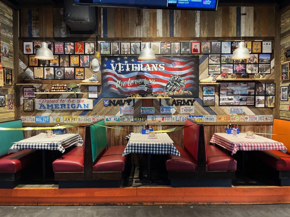 The veterans wall at Cody's in Ocala.