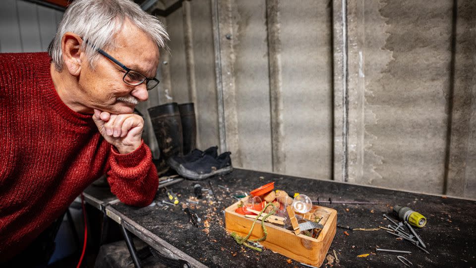 Ratón orgulloso de casa descubierto ordenando el cobertizo de un británico todas las noches