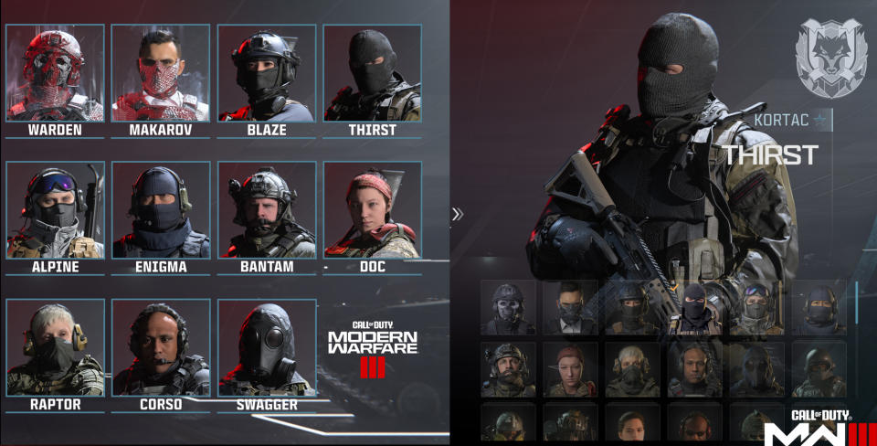 Modern Warfare 3 operators