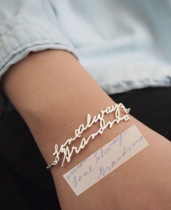 5) Actual Handwriting Jewelry