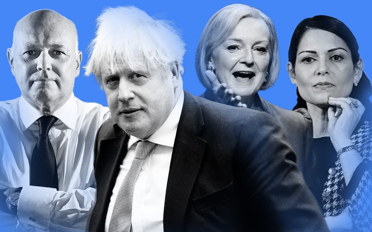 Boris Johnson, Iain Duncan Smith, Liz Truss and Priti Patel. All voted against Rishi Sunak's 'Windsor Framework' Brexit deal in Parliament 