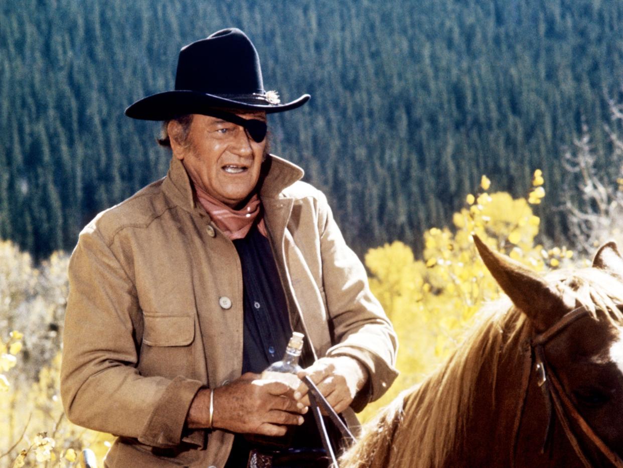 John Wayne as Rooster Cogburn in the 1969 film version of Charles Portis' novel: Corbis
