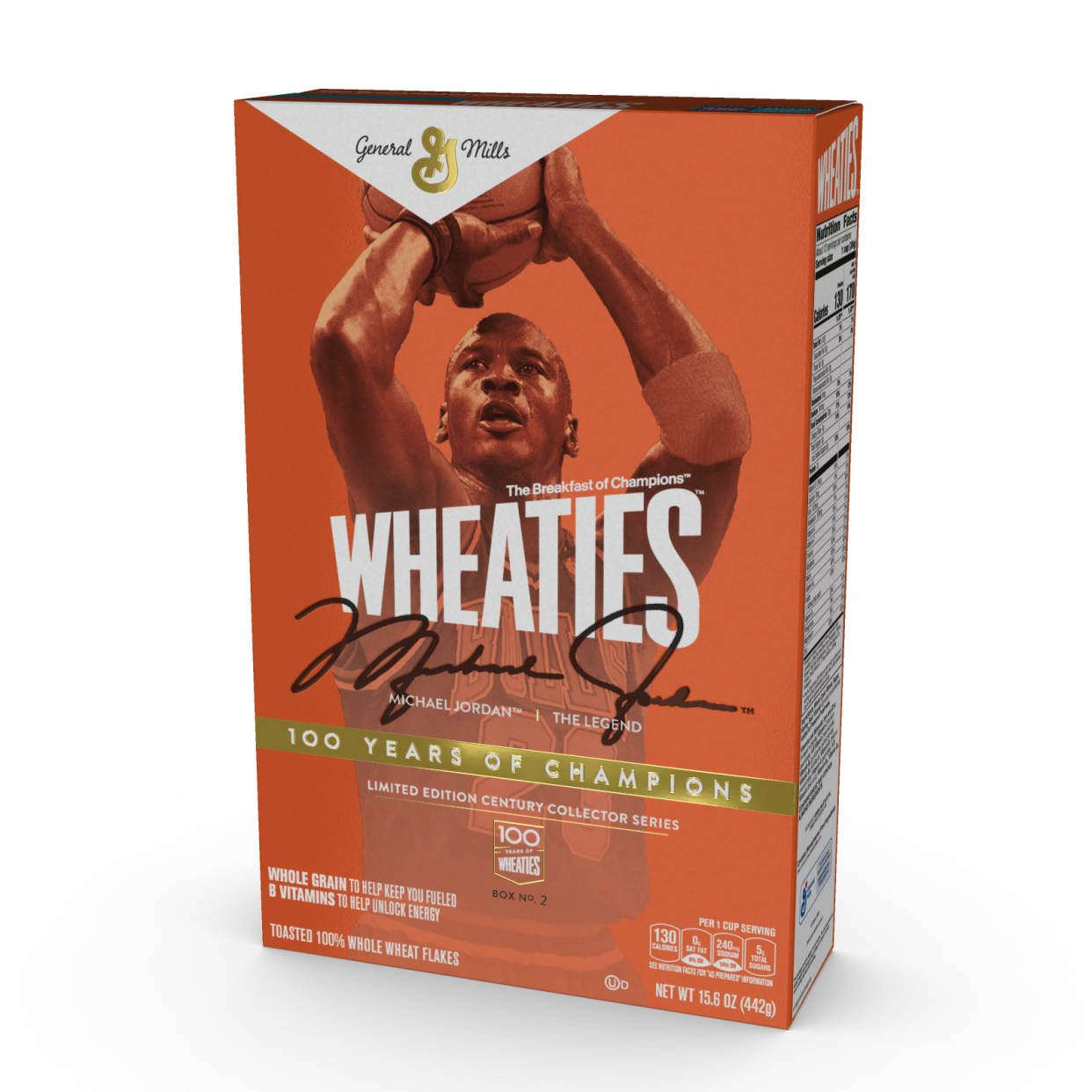 Wheaties Michael Jordan 100th anniversary gold foil box