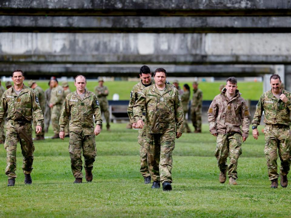 New Zealand soldiers during an exercise at Linton Military Camp in Palmerston North, New Zealand.