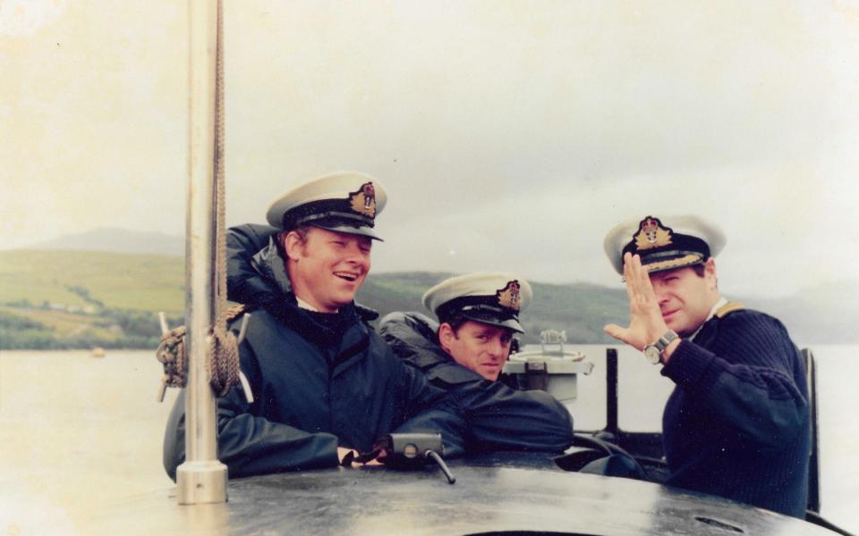 Johnson, left, in Swiftsure, 1983