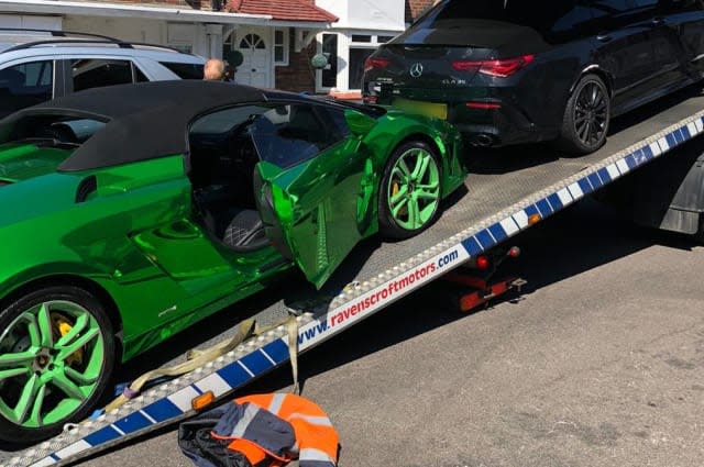 Lamborghini seized in raids on suspected county lines gang