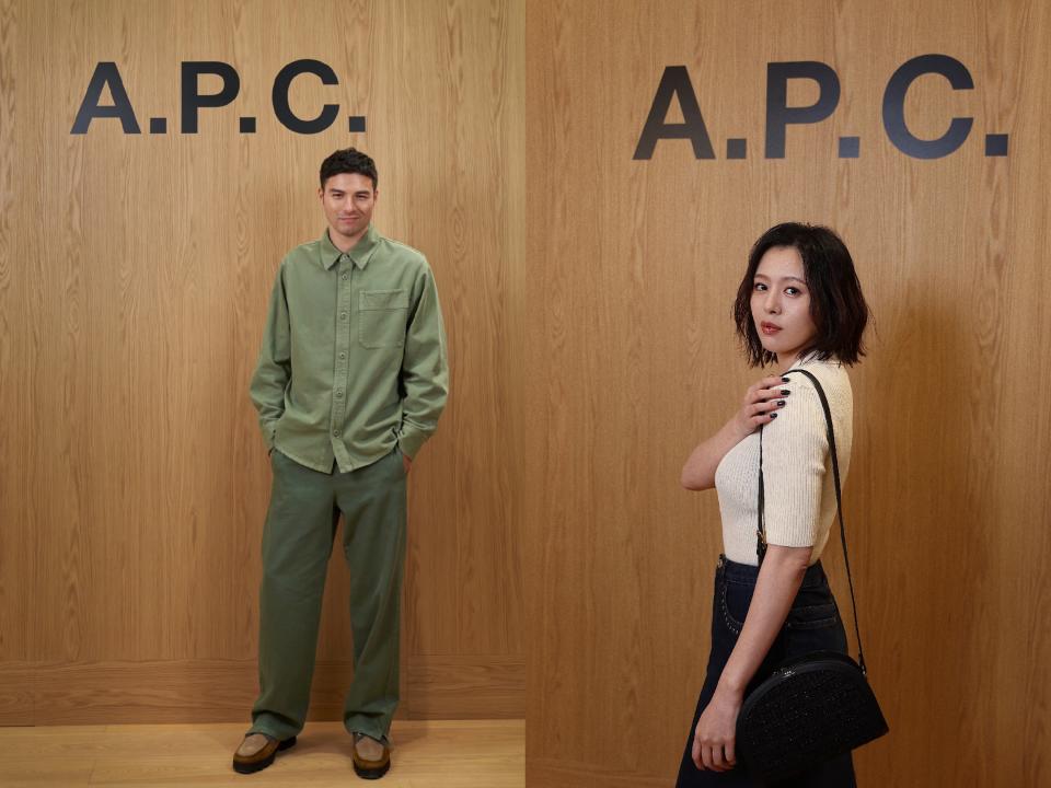 A.P.C.插旗台灣！劉品言、鳳小岳連袂出席開幕活動挺愛牌。圖片來源:A.P.C.