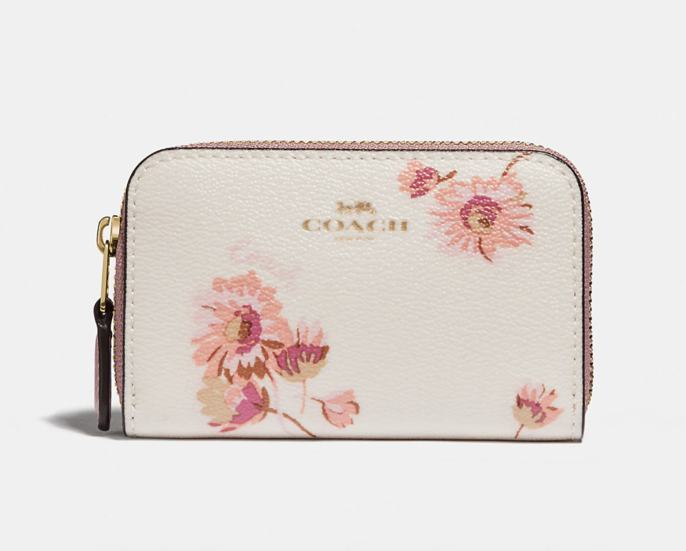 Zip Around Coin Case With Multi Floral Print. Image via Coach Outlet.