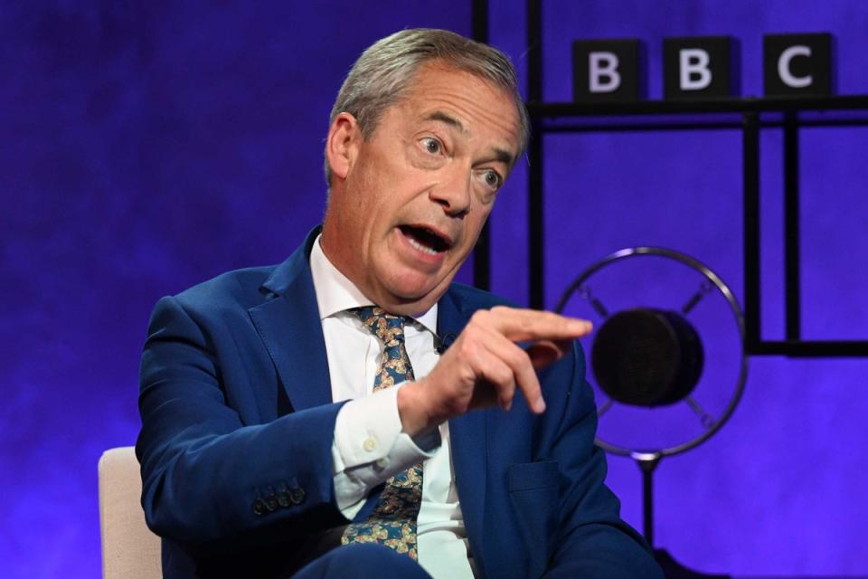 Nigel Farage drew a link between Nato and European Union expansion in recent decades and the conflict in eastern Europe (PA Media)