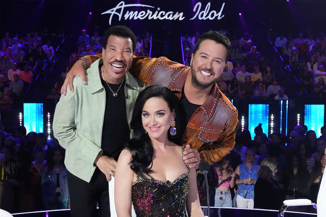 <p>Eric McCandless/ABC via Getty</p> Lionel Richie, Katy Perry and Luke Bryan