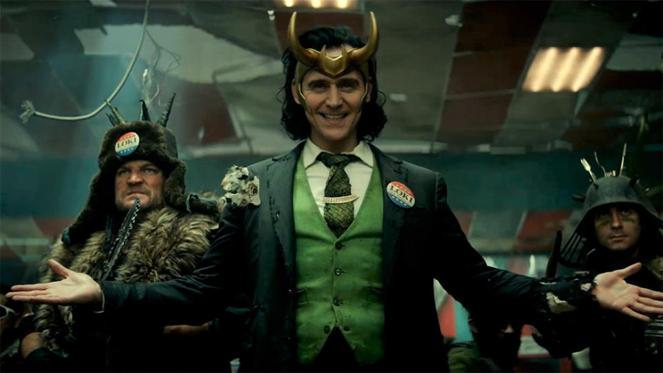 Tom Hiddleston as President Loki in Marvel's Loki season 1