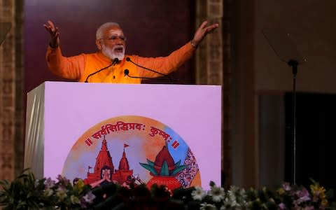  Narendra Modi heads the BJP Hindu nationalist party - Credit: AP Photo/ Rajesh Kumar Singh