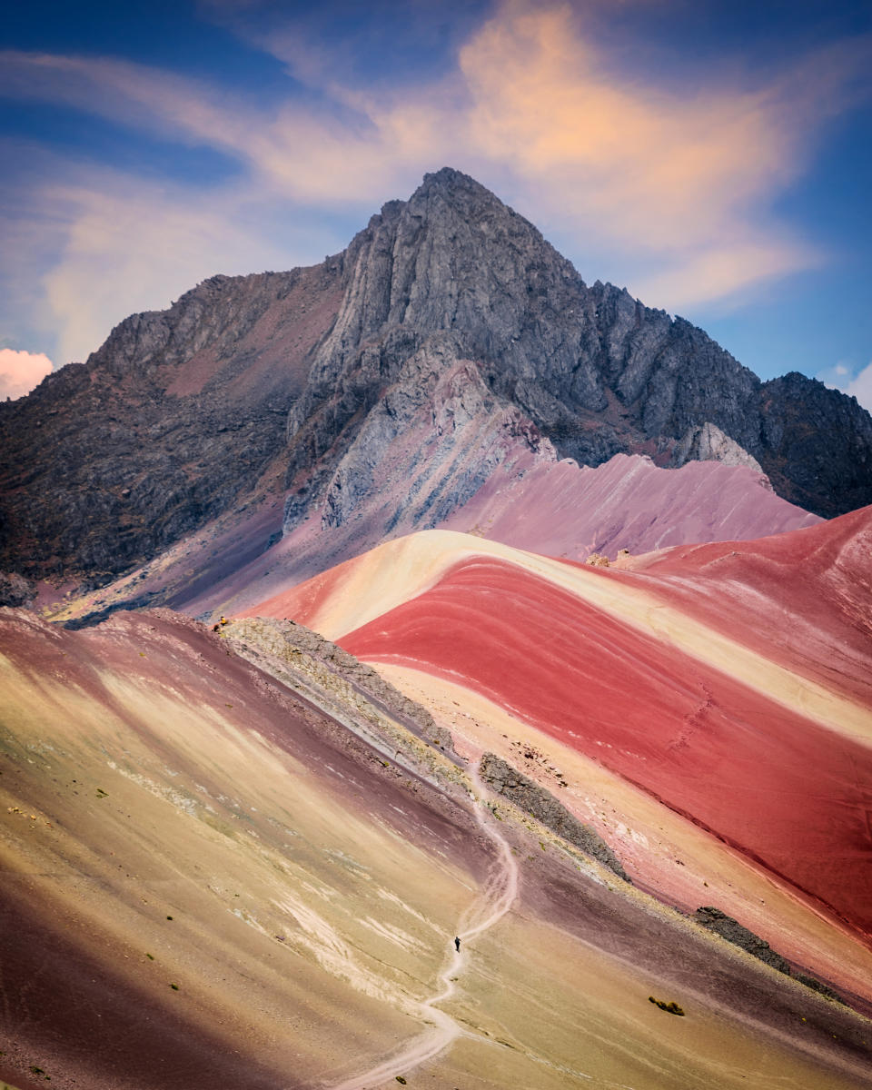 Rainbow mountains in Peru, around 5000m above sea level.