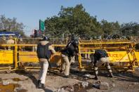 Protest against newly passed farm bills near Delhi