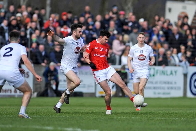 Louth’s Craig Lennon in action against Kildare's Kevin Flynn