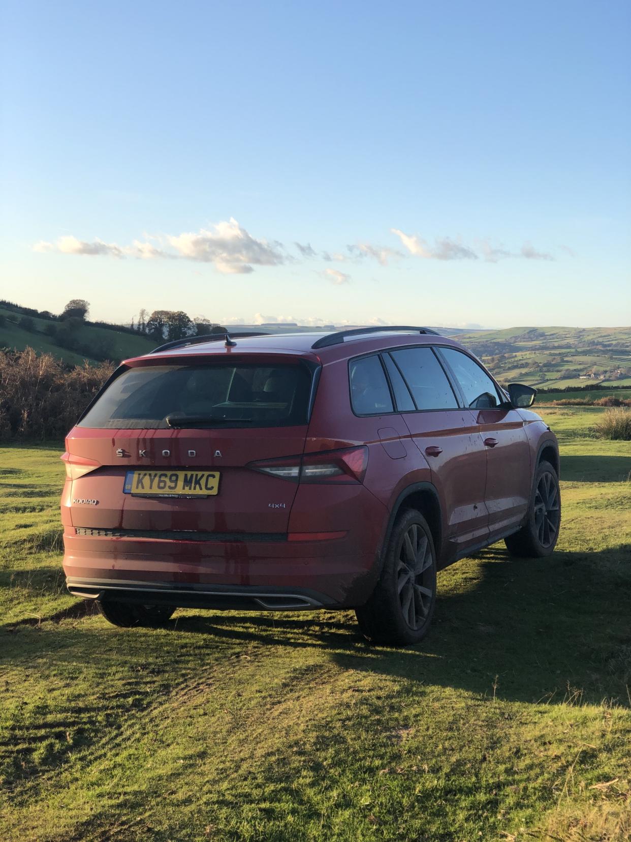 The chrome badging at the rear is a new feature on the Kodiaq 