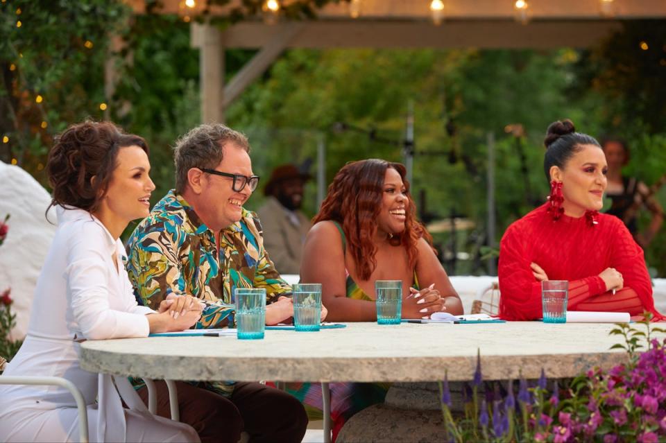 Dream gig: Samantha Barks, Alan Carr, Amber Riley and Jessie Ware are on judging duties (ITV)