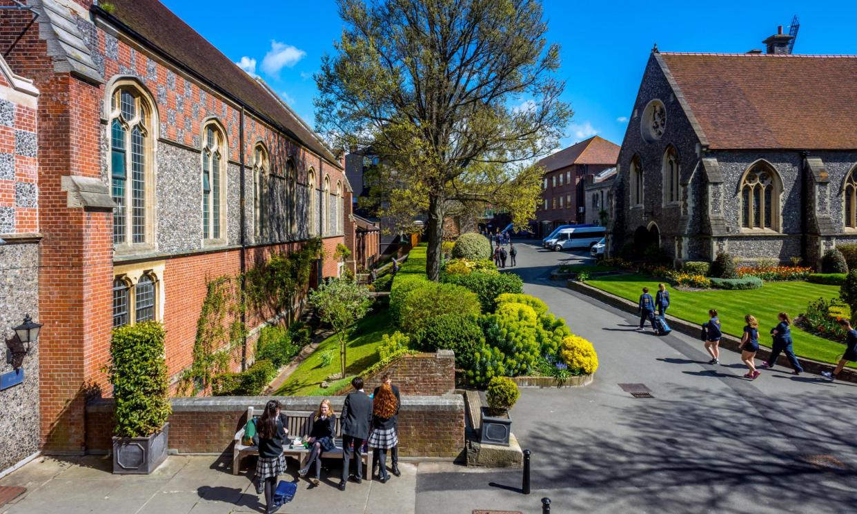 <span>Brighton College (pictured) has a partner school in Dubai that does not teach pupils about civil partnerships or sexual orientation.</span><span>Photograph: Andrew Hasson/Alamy</span>