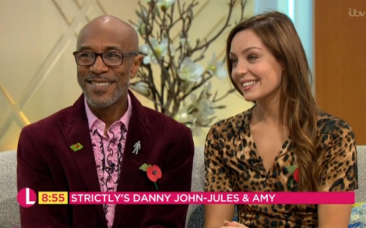 Danny John-Jules and Amy Dowden appeared on Lorraine to talk about Strictly Come Dancing.