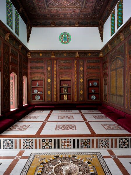 The woodwork in the Damascus Room dates back to A.D. 1707.