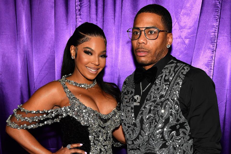 Ashanti and Nelly attend 3rd Annual Birthday Ball for Quality Control CEO Pierre "P" Thomas at The Fox Theatre on June 08, 2023 in Atlanta, Georgia.