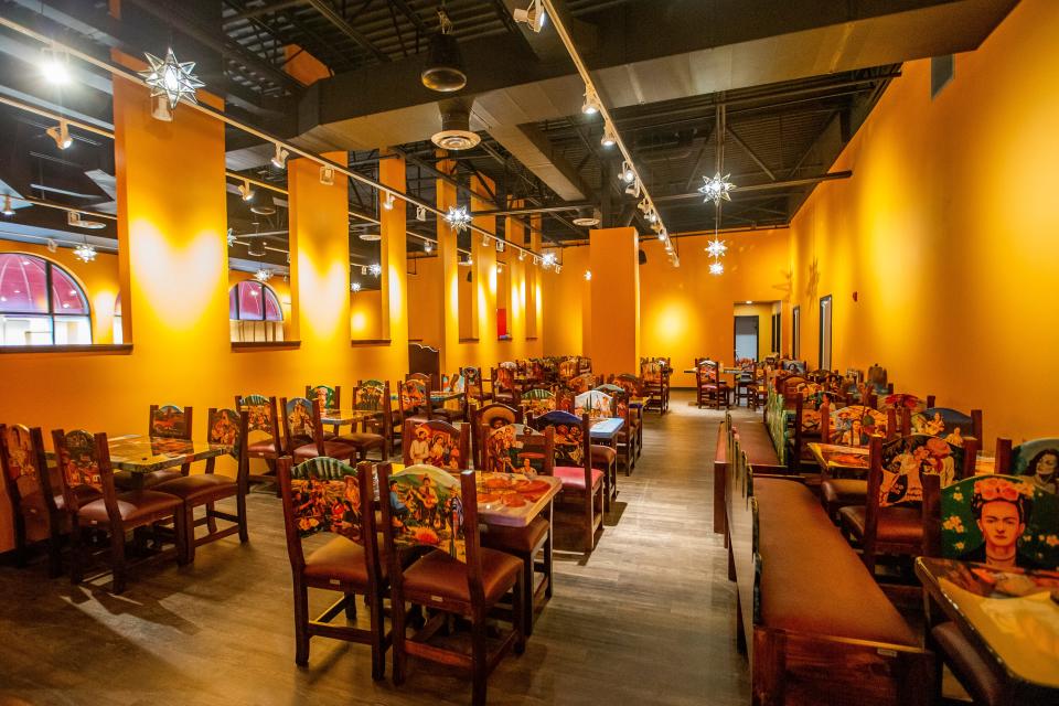The new Fiesta Tapatia location at Heritage Square in Granger will have the same decorative tables and chairs depicting famous Latin scenes and people that people know from its original location.