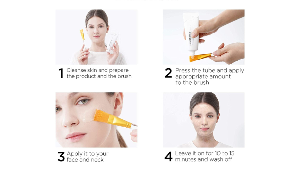 step-by-step instructions for mask. 