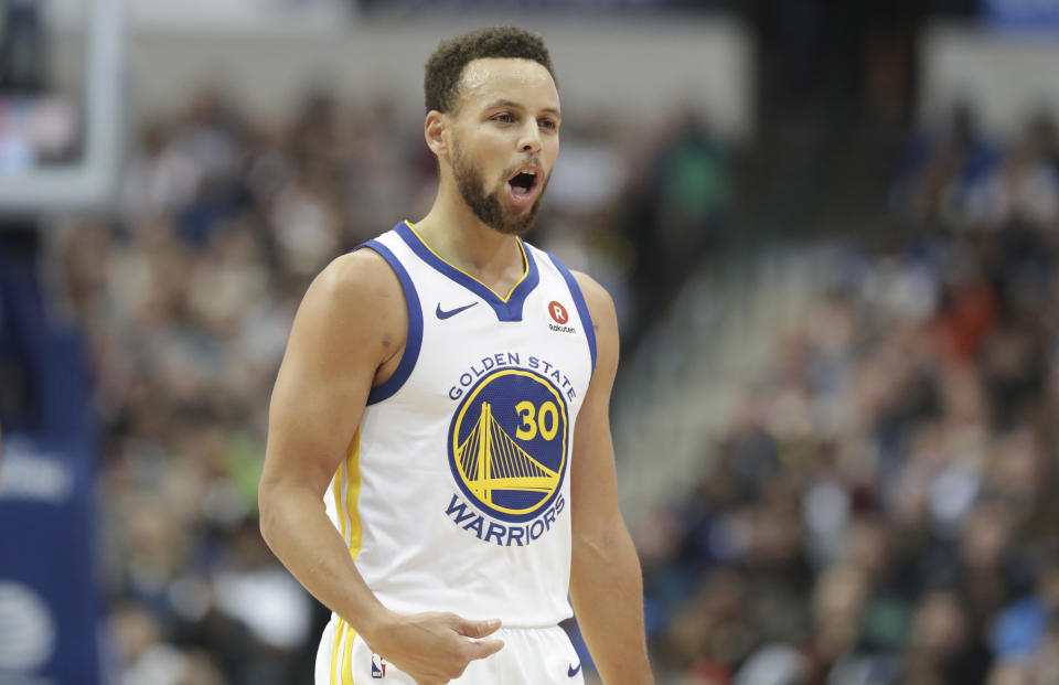 Stephen Curry appears to be in peak form after missing more than three weeks with an ankle injury. (AP)