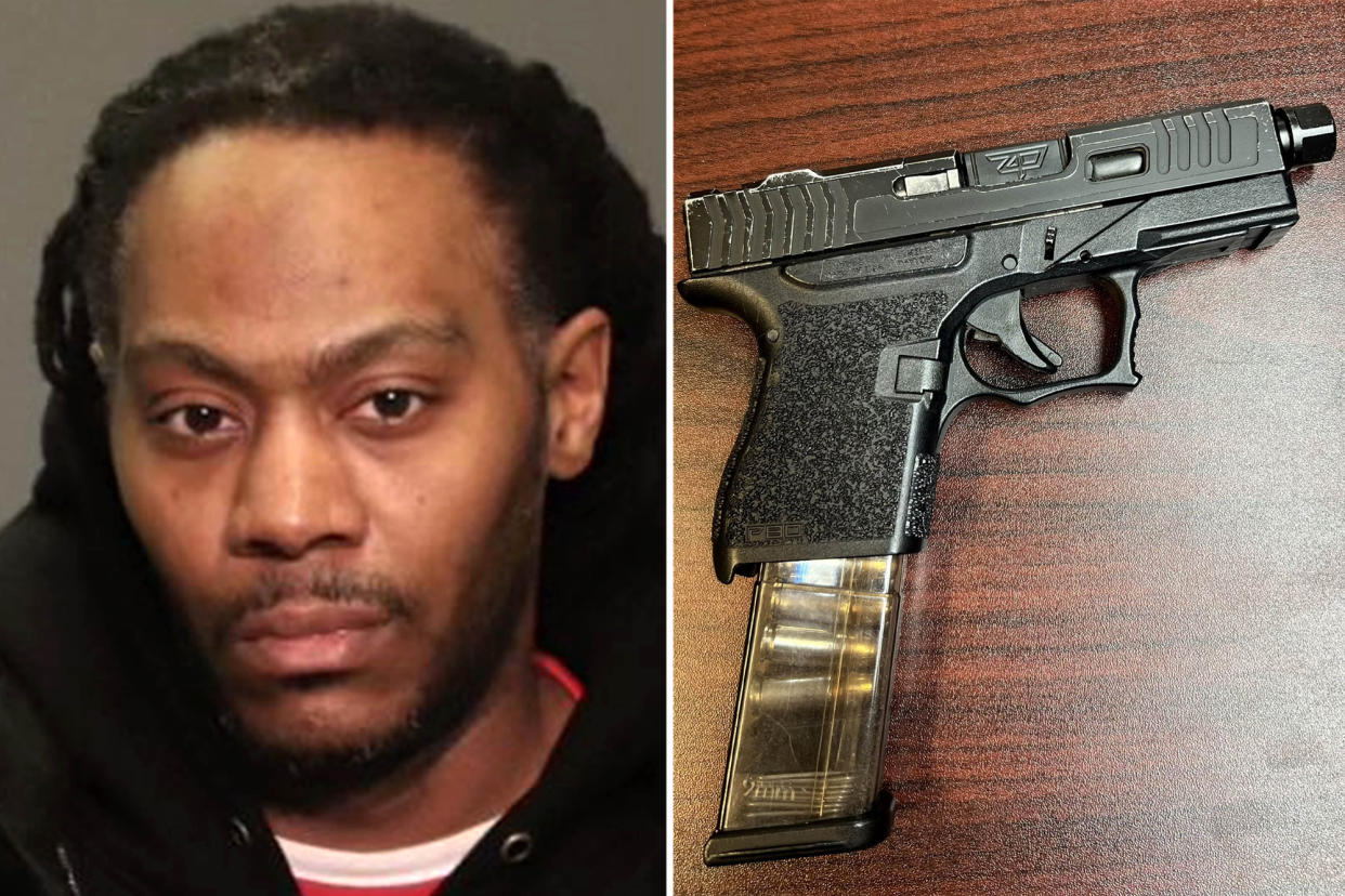 An ex-con on parole for a Delaware murder was busted with a loaded ghost gun and a slew of drugs when cops nabbed him for trying to slip through the emergency exit at a Bronx subway station during the Thursday evening rush, authorities and sources said. 