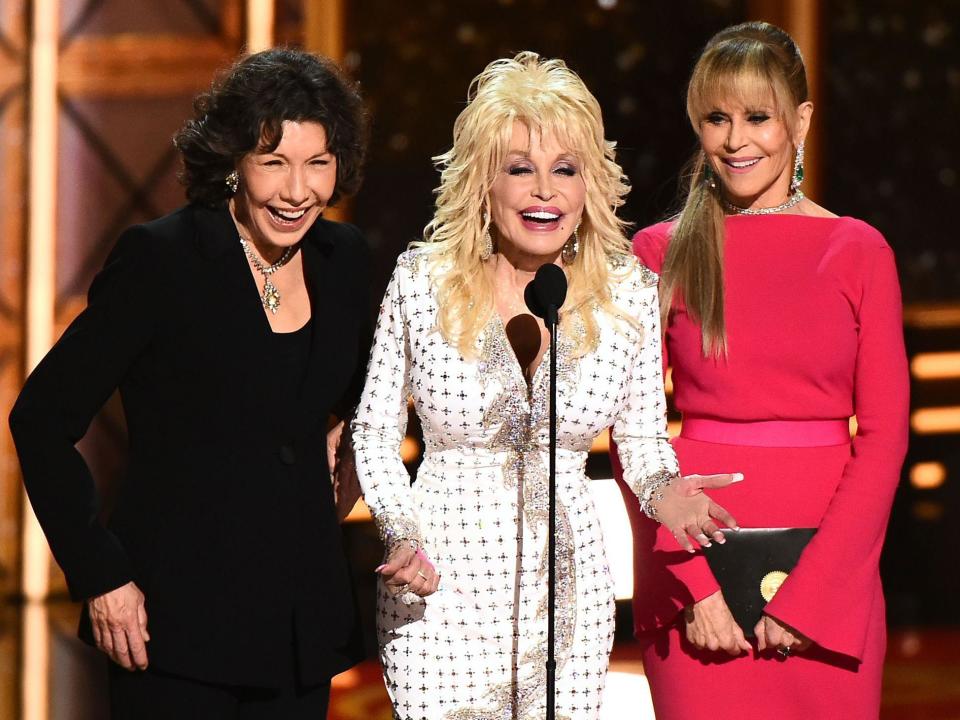 Emmy Awards 2017: Cast of 9 to 5 re-unite to roast Donald Trump