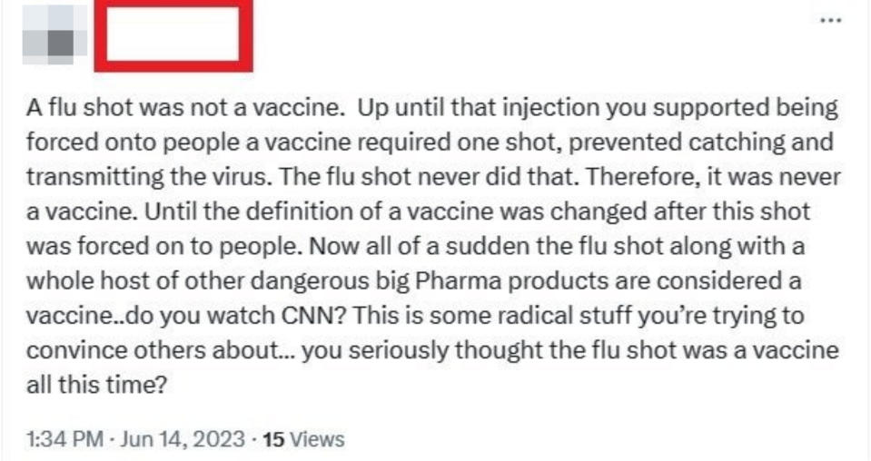 "... you seriously thought the flu shot was a vaccine all this time?"