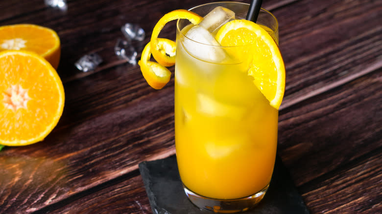 Orange cocktail with oranges