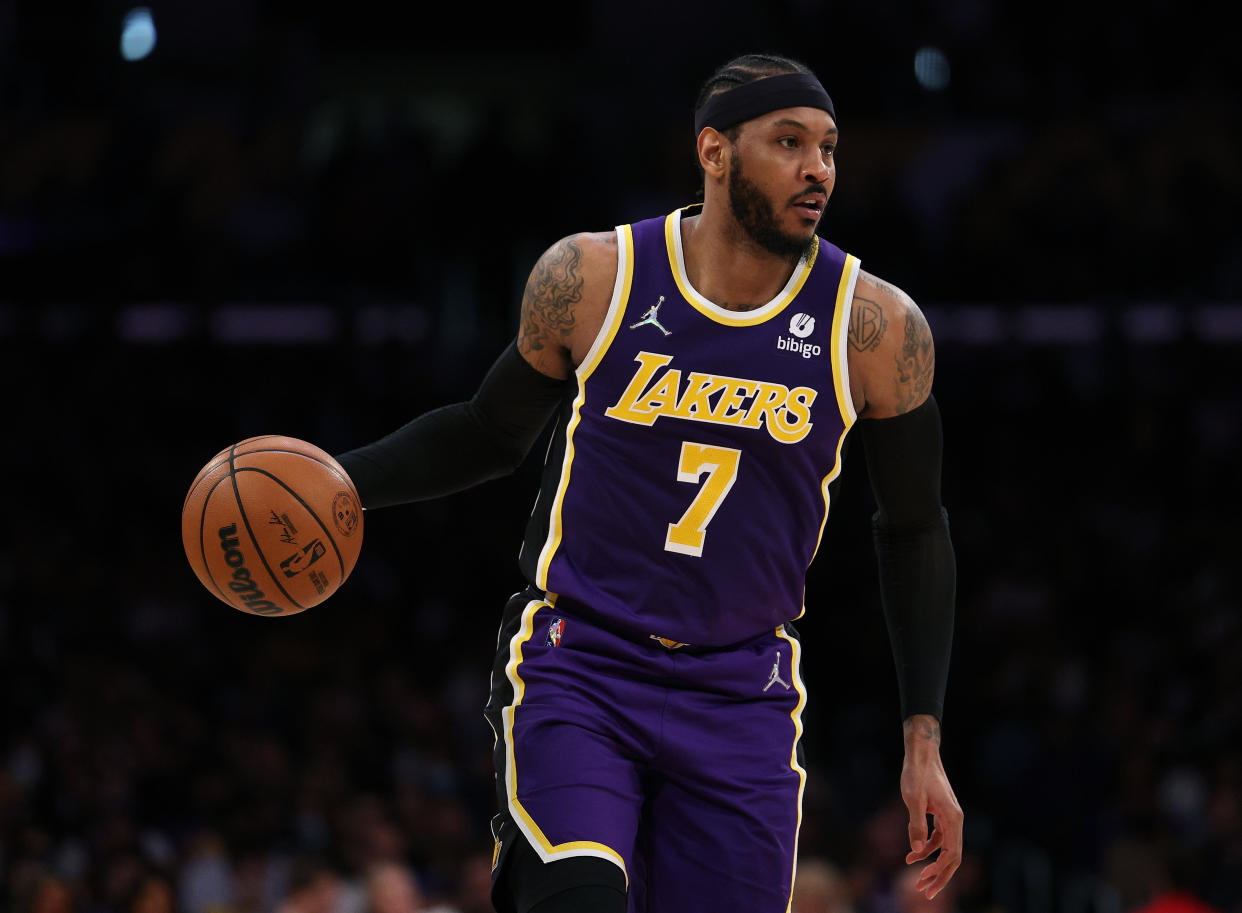 Carmelo Anthony played for six NBA teams during his career. (Photo by Harry How/Getty Images).