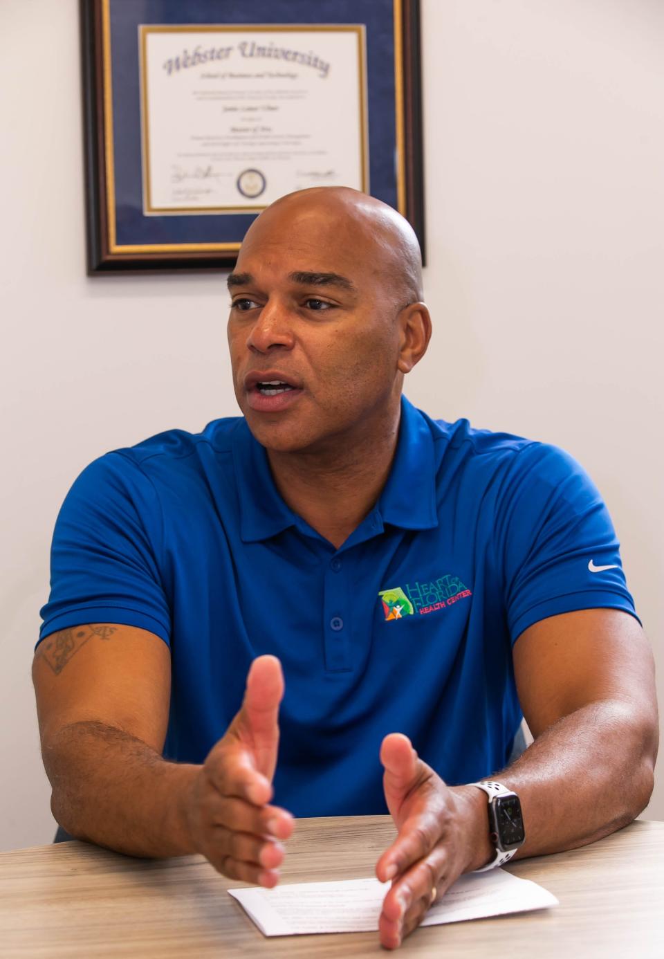 Heart of Florida CEO Jamie Ulmer talks about his accomplishments Friday after announcing he would be leaving on June 24 to take on a new role at the Healthcare Network of Southwest Florida in Naples.