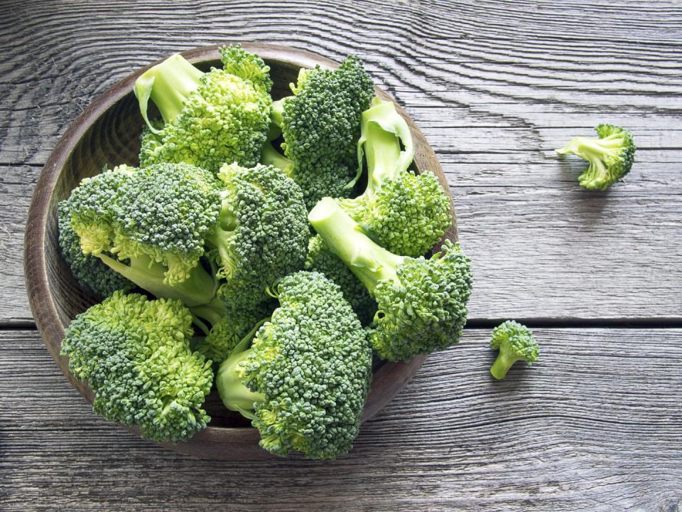 <p>Averaging just four weekly servings of veggies like broccoli, cabbage, and cauliflower slashed the risk of dying from any disease by 26 percent among 6,100 people studied for 28 years. For maximum disease-fighting benefits, whip out your old veggie steamer. It turns out that steaming broccoli lightly releases the maximum amount of sulforaphane, the active compound in cruciferous vegetables.</p><p><strong>Try it: </strong><a href="https://www.prevention.com/food-nutrition/recipes/a20488577/roasted-broccoli-with-orange/" rel="nofollow noopener" target="_blank" data-ylk="slk:Roasted Broccoli with Orange;elm:context_link;itc:0;sec:content-canvas" class="link ">Roasted Broccoli with Orange</a><br></p>