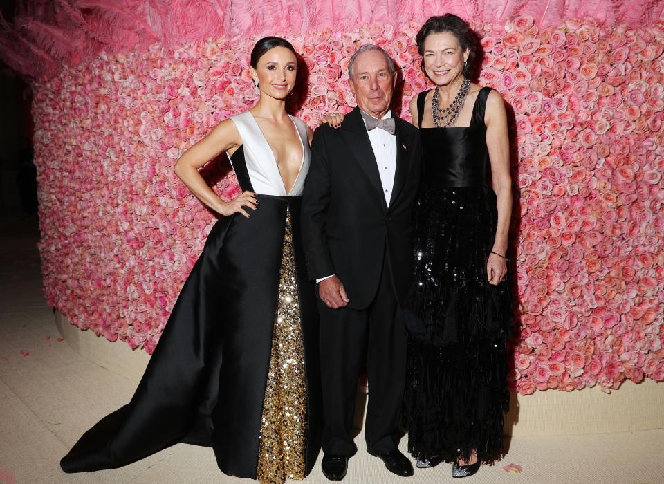 Georgina Bloomberg, Michael Bloomberg and Diane Taylor at the 2019 Met Gala.