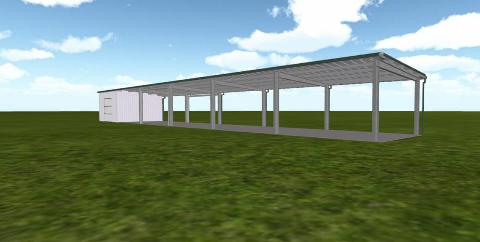 This is a rendering of the multi-purpose building First Tee of Central Valley wants to build at its Dryden Golf Course campus. The building can be used for hitting golf balls, baseballs and softballs off tees and into nets. Marco Zampieri