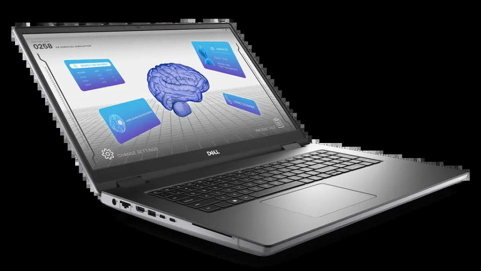 Com 17,3 polegadas e mais de 3 kg, o Dell Precision 7770 é o primeiro notebook a trazer os chips Intel Alder Lake-HX, junto de até 128 GB de RAM e 16 TB de armazenamento (Imagem: Dell)