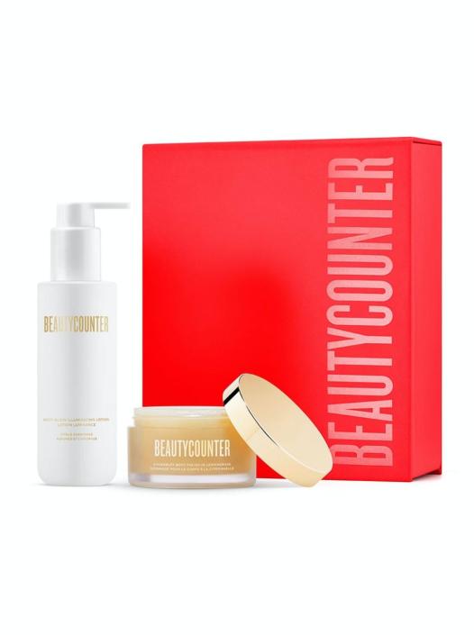 beautycounter good glow body duo set, beautycounter holiday