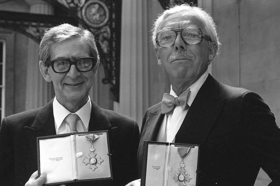 Comedy script writing partners Denis Norden (left) and Frank Muir (PA Archive/PA Images)