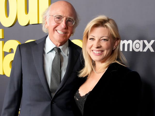 <p>Jeff Kravitz/FilmMagic</p> Larry David and Ashley Underwood attend the Curb Your Enthusiasm Season 12 premiere on January 30, 2024 in Los Angeles, California.
