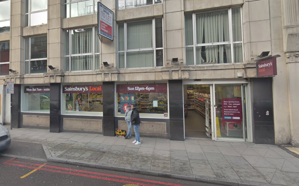 The incident took place outside Sainbury's on Borough High Street. (Google)