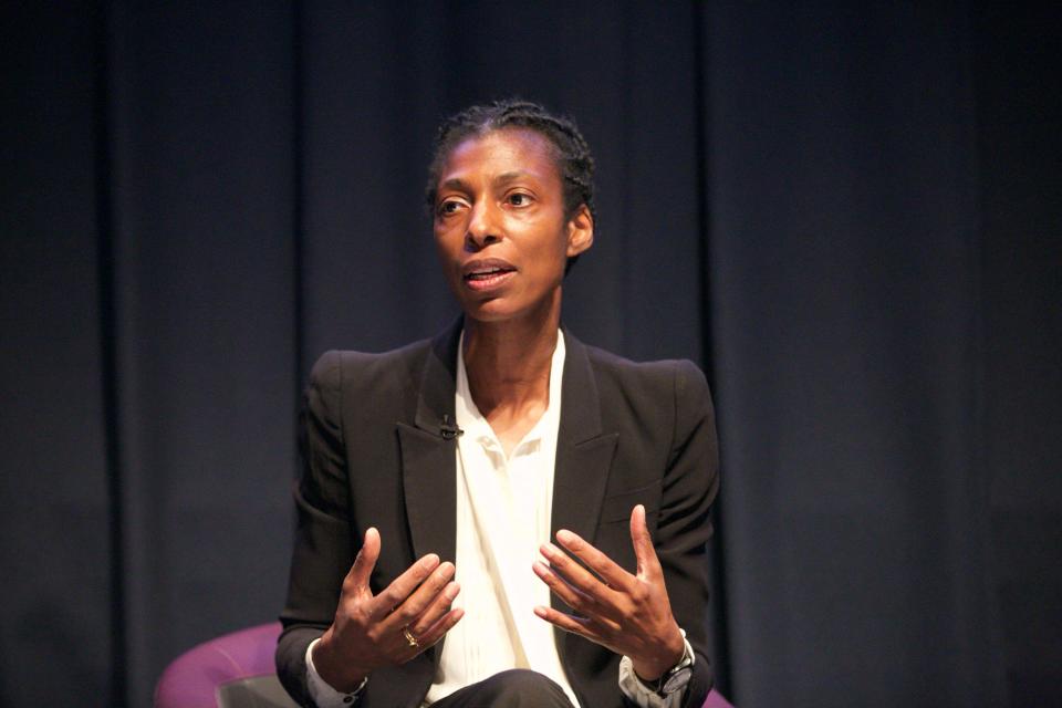 Edinburgh, UK, 18th November, 2021: Dame Sharon White, chairman of John Lewis Partnership, on a panel at the SCDI Forum. Pic: Terry Murden / Alamy