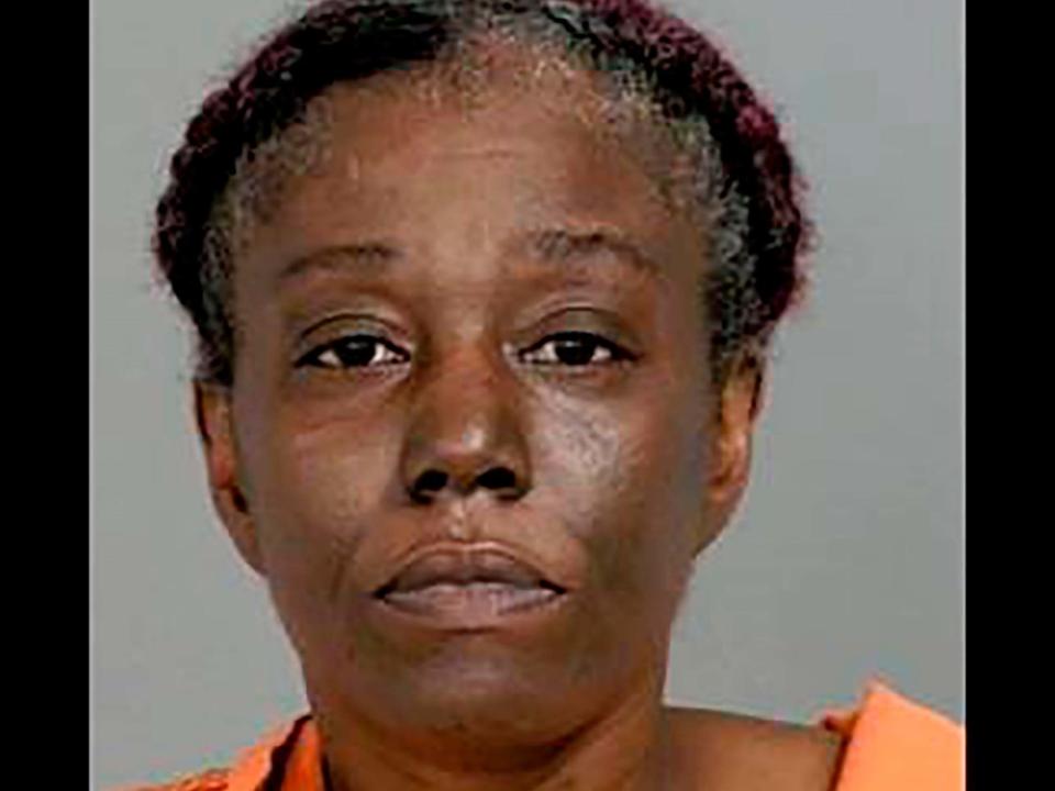 Sharmel Teague, who has been charged alongside her husband and son for the fatal shooting of a store security guard: AP